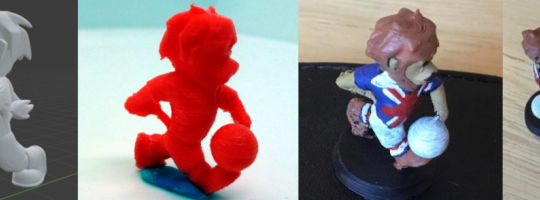 custom 3d printed miniature for subbuteo