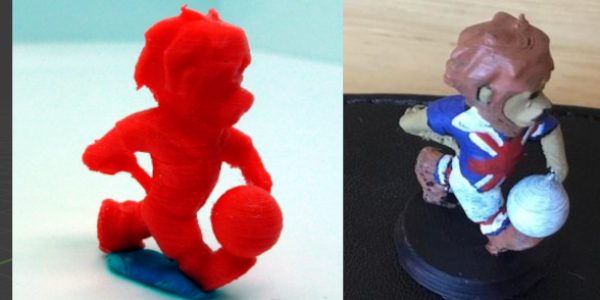 custom 3d printed miniature for subbuteo