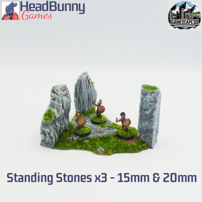 standing stones 1 set of 3 15mm