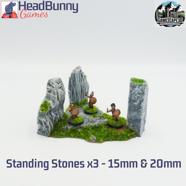 standing stones 1 set of 3 15mm